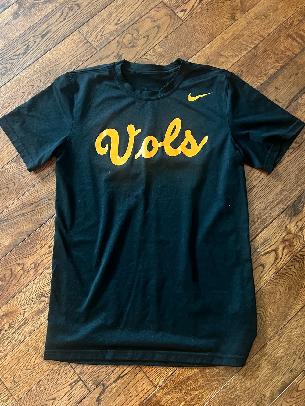 Nike Black Tee with Orange "Vols" Script